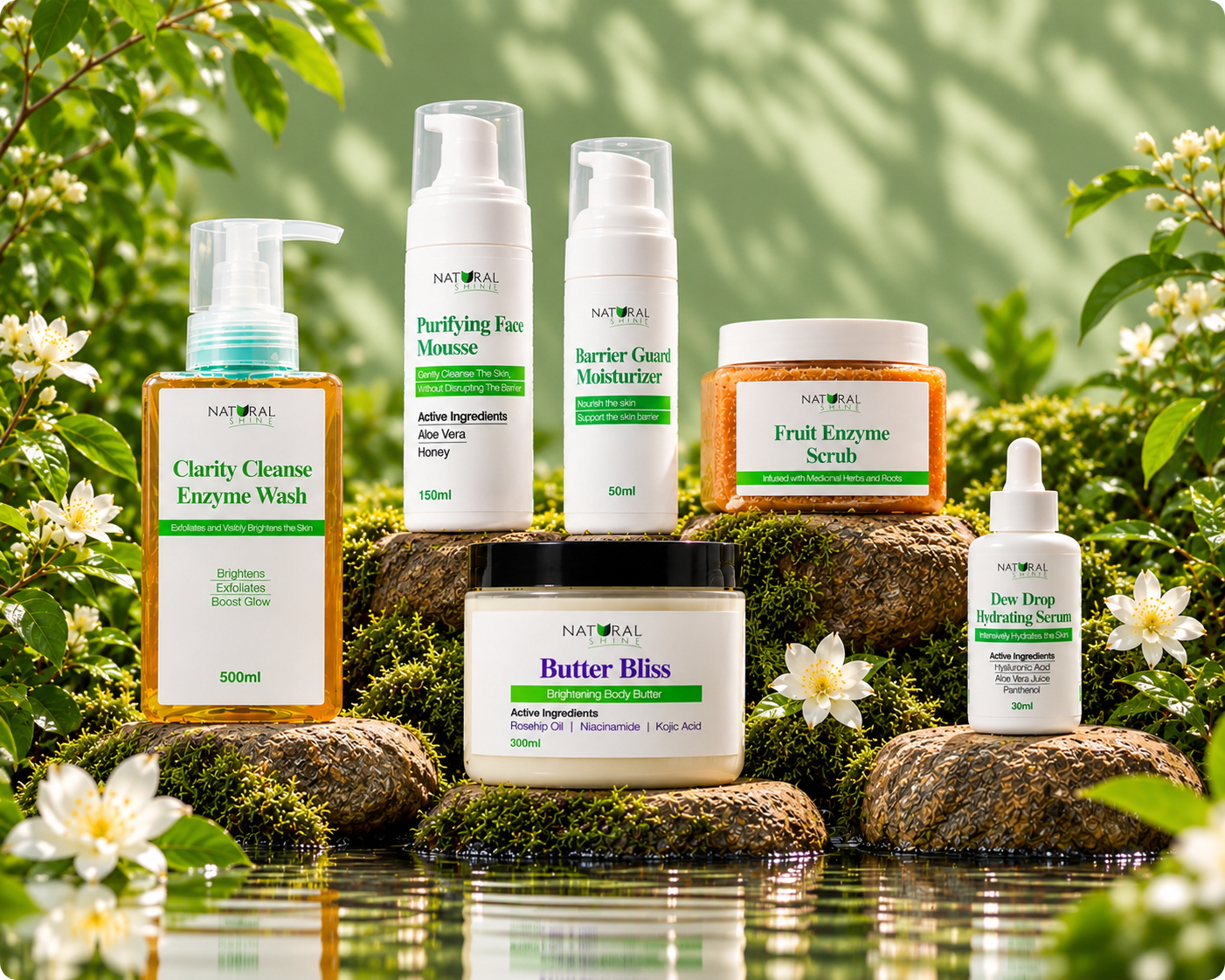 Natural Shines Bright Tone Glow Routine